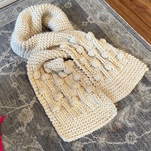 Thick Warm Knit ASOS Pom Pom Popcorn Winter Scarf